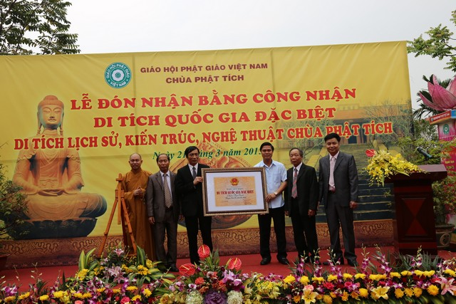 Bắc Ninh: Chùa Phật Tích đón Bằng di tích Quốc gia Đặc biệt