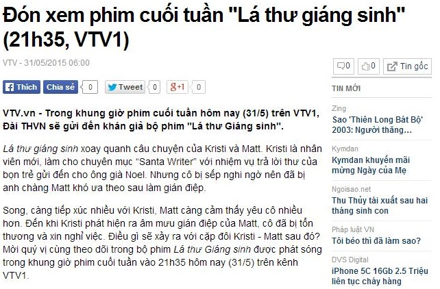 Ngày Phật đản Đài truyền hình Việt Nam VTV1 cố tình chiếu phim về Công giáo