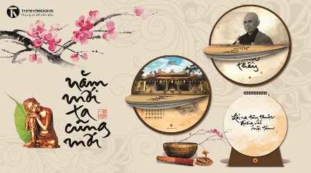 Bộ lịch thư pháp Làng Mai 2019