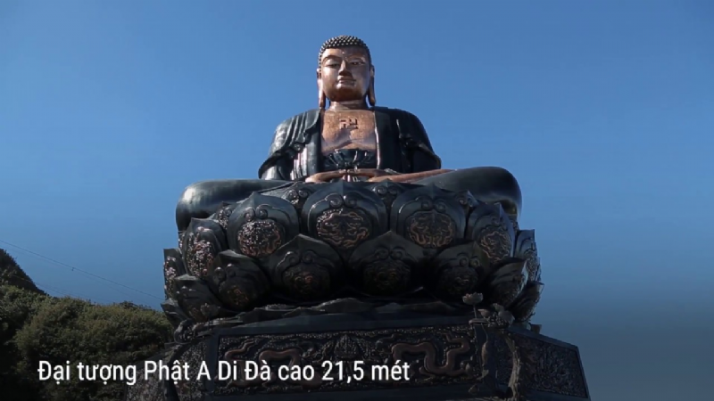 Đại tượng Phật A Di Đà bằng đồng trên đỉnh núi Fansipan thiết lập Kỷ lục Việt Nam và Kỷ lục châu Á