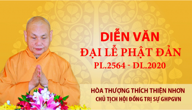 Diễn văn Phật Đản PL.2564 - DL.2020 của Hòa thượng Chủ tịch HĐTS GHPGVN