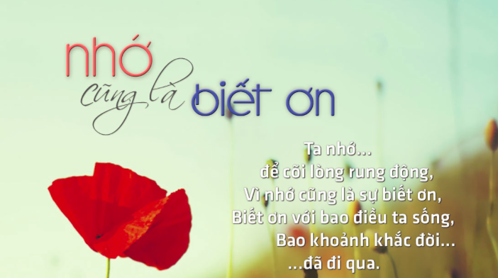 hãy biết ơn...