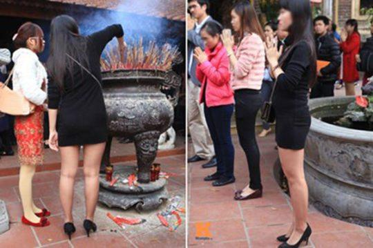 Khi đi chùa để tỏ lòng thành kính, giữ tôn nghiêm cần chọn những trang phục lịch sự nhất