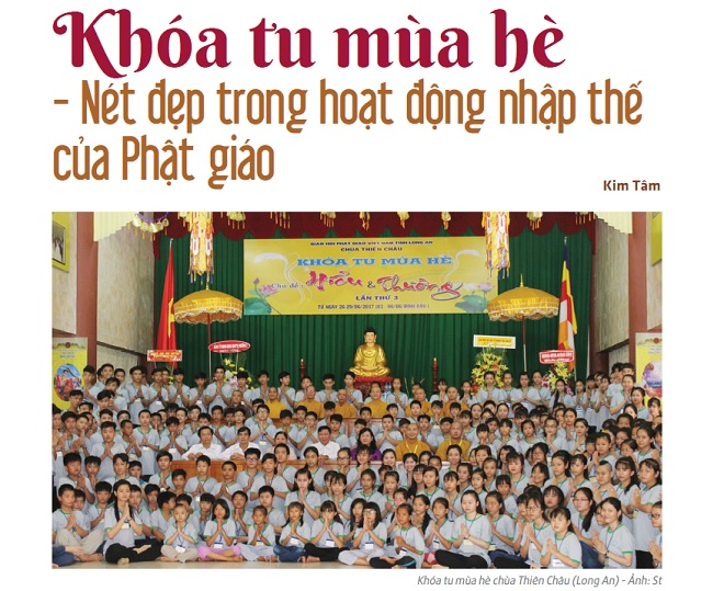 Khóa tu mùa hè - Nét đẹp trong hoạt động nhập thế của Phật giáo