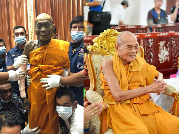 Nhục thân nhà sư Thái Lan gần như nguyên vẹn sau hơn 2 tháng qua đời