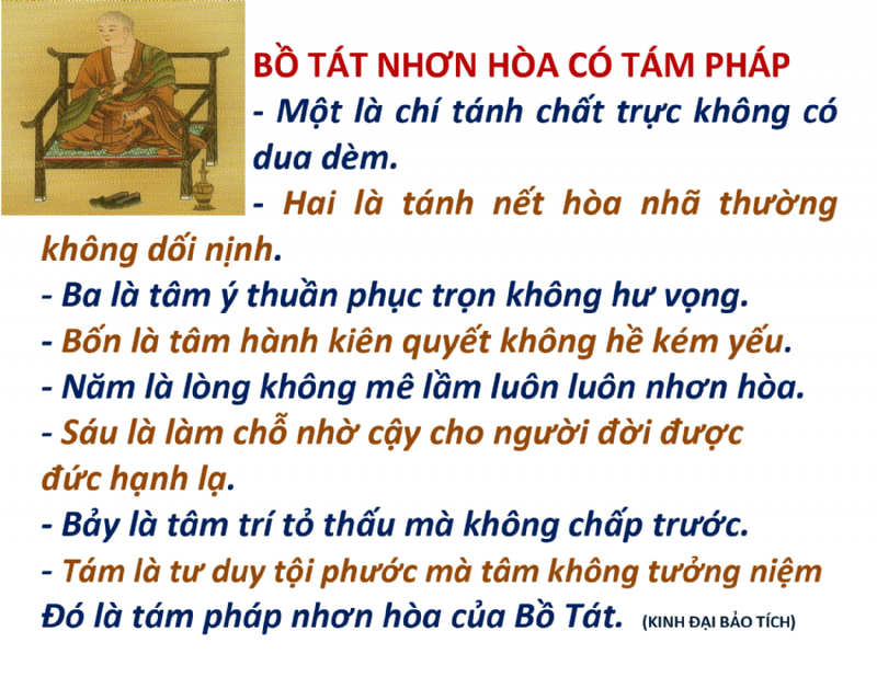 Tám pháp nhơn hòa của Bồ Tát