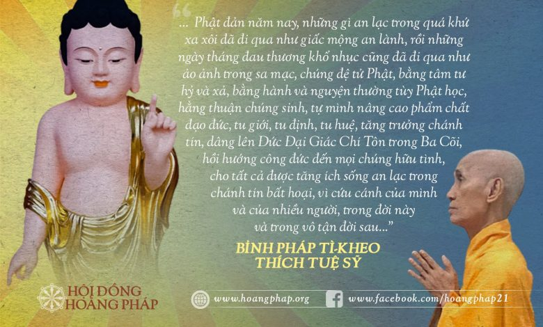 Tâm thư Phật đản Phật lịch 2566 của Viện Tăng Thống GHPGVNTN 